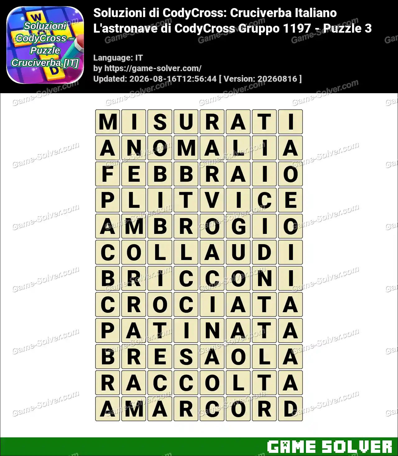 Soluzioni di CodyCross: Cruciverba Italiano L’astronave di CodyCross Gruppo 1197 – Puzzle 3